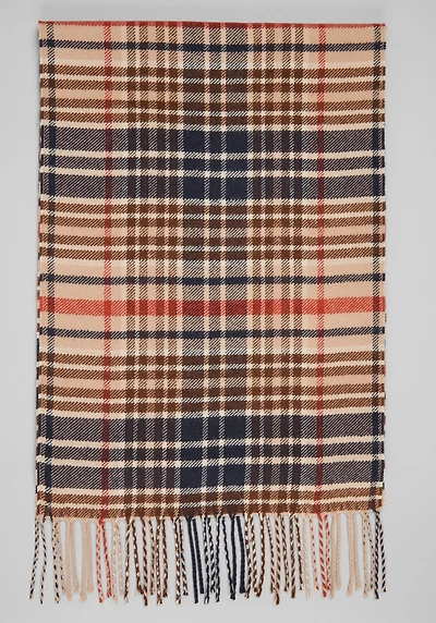 Men's Jos. A. Bank Classic Plaid Scarf at Jos. A. Bank, Brown/Orange/Rust,