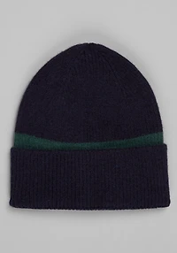Men's Jos. A. Bank Engineered Stripe Beanie at Jos. A. Bank, Navy/Green,