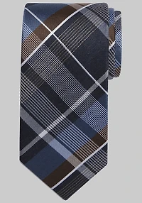 Men's Traveler Collection Super Plaid Tie at Jos. A. Bank, Brown,