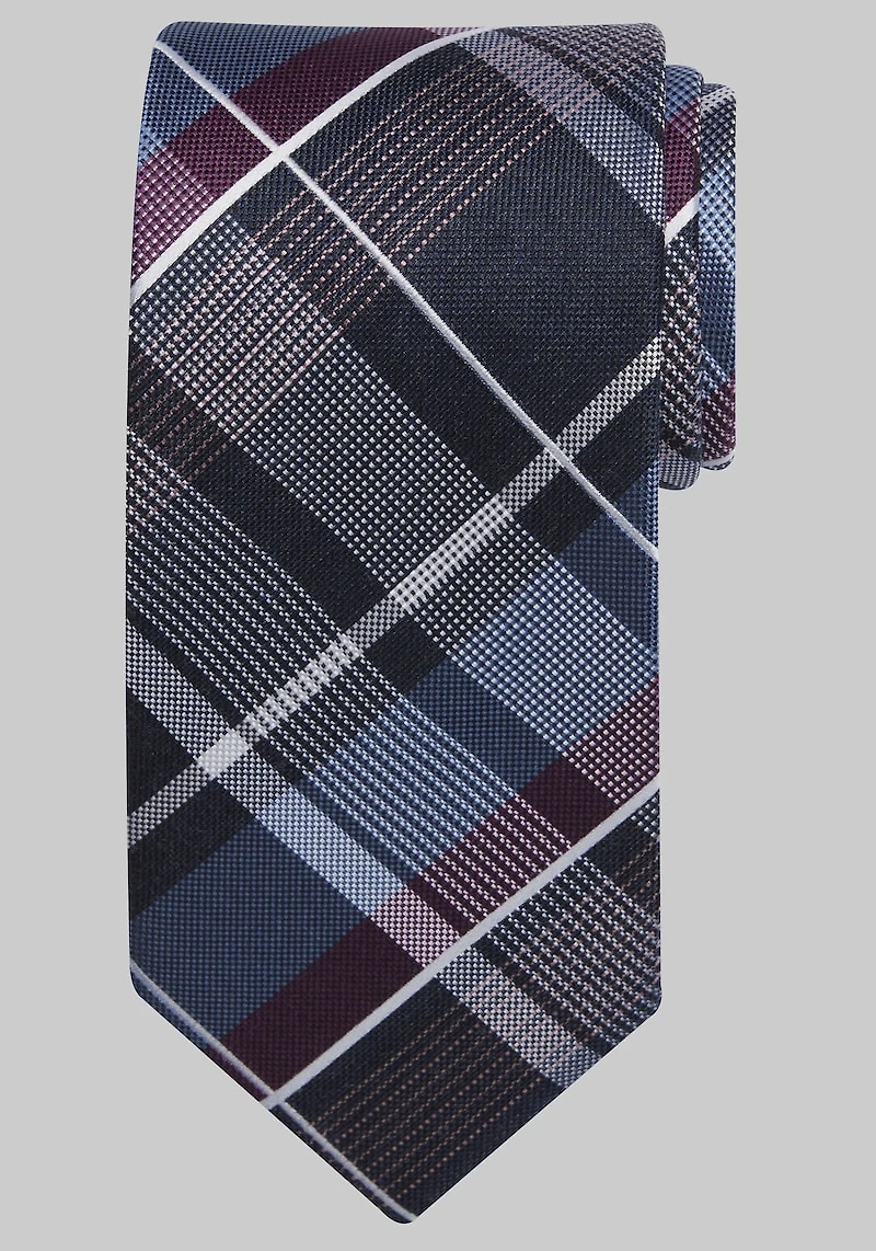 Men's Traveler Collection Super Plaid Tie at Jos. A. Bank, Berry/Burgundy,