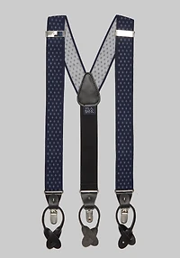 Men's Jos. A. Bank Diamond Dot Convertible Suspenders at Jos. A. Bank, Blue/Navy/White,