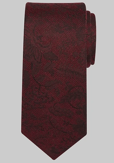 Men's Jos. A. Bank Fortune Floral Tie at Jos. A. Bank, Burgundy,
