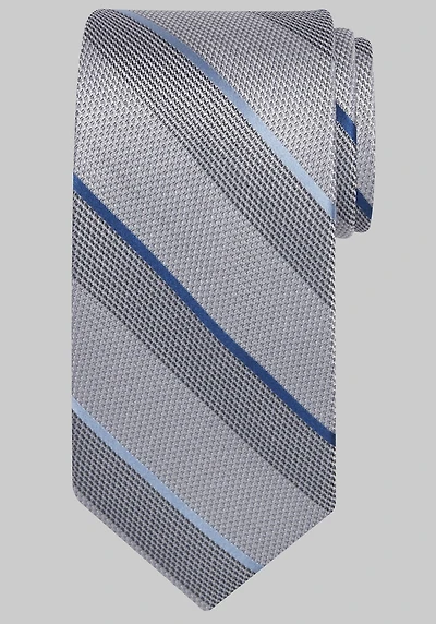 Men's Traveler Collection Pebbled Stripe Tie at Jos. A. Bank, Grey/Silver,