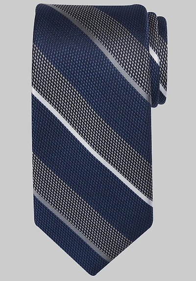 Men's Traveler Collection Pebbled Stripe Tie at Jos. A. Bank, Blue/Navy,