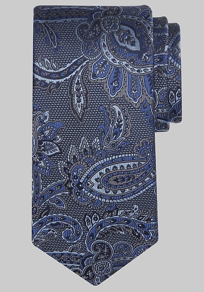 Men's Traveler Collection Dragon Paisley Tie at Jos. A. Bank, Charcoal/Grey,