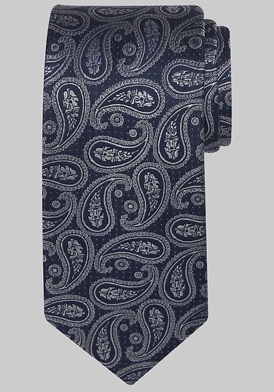 Men's Traveler Collection Balena Paisley Tie at Jos. A. Bank, Grey,