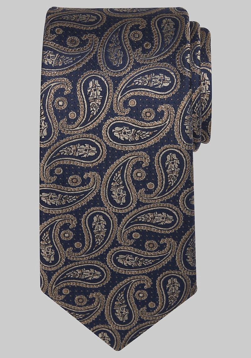 Men's Traveler Collection Balena Paisley Tie at Jos. A. Bank, Tan/Taupe,