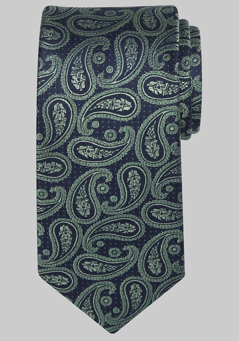 Men's Traveler Collection Balena Paisley Tie at Jos. A. Bank, Green,