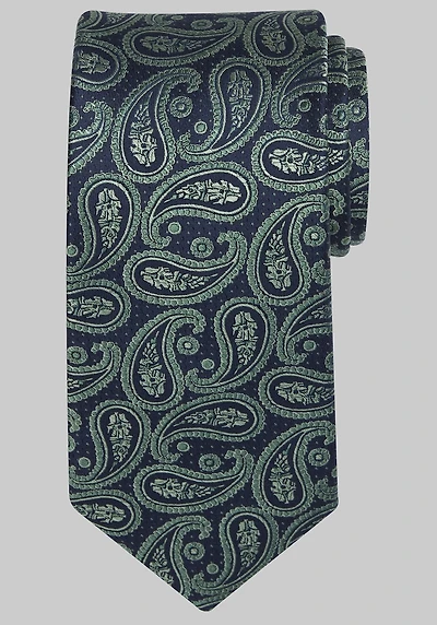 Men's Traveler Collection Balena Paisley Tie at Jos. A. Bank, Green,