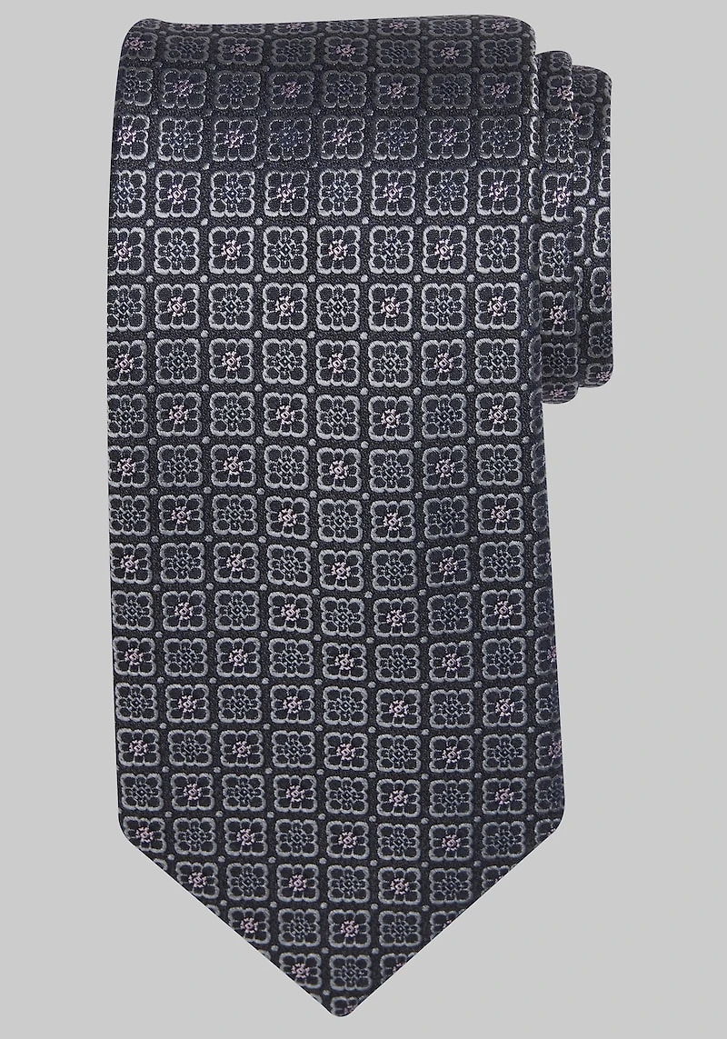 Men's Reserve Collection Floral Tile Tie at Jos. A. Bank, Black,