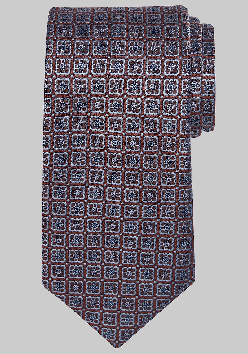 Men's Reserve Collection Floral Tile Tie at Jos. A. Bank, Orange/Rust,