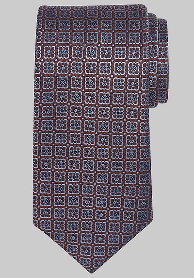 Men's Reserve Collection Floral Tile Tie at Jos. A. Bank, Orange/Rust,