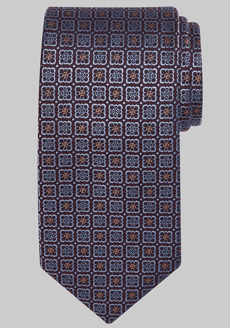 Men's Reserve Collection Floral Tile Tie at Jos. A. Bank, Burgundy,
