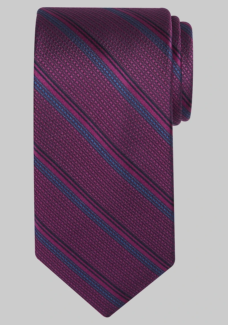 Men's Traveler Collection Smooth Stripe Tie at Jos. A. Bank, Fuschia/Pink,