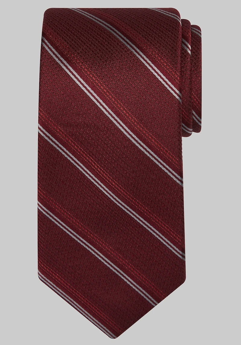 Men's Traveler Collection Smooth Stripe Tie at Jos. A. Bank, Red,