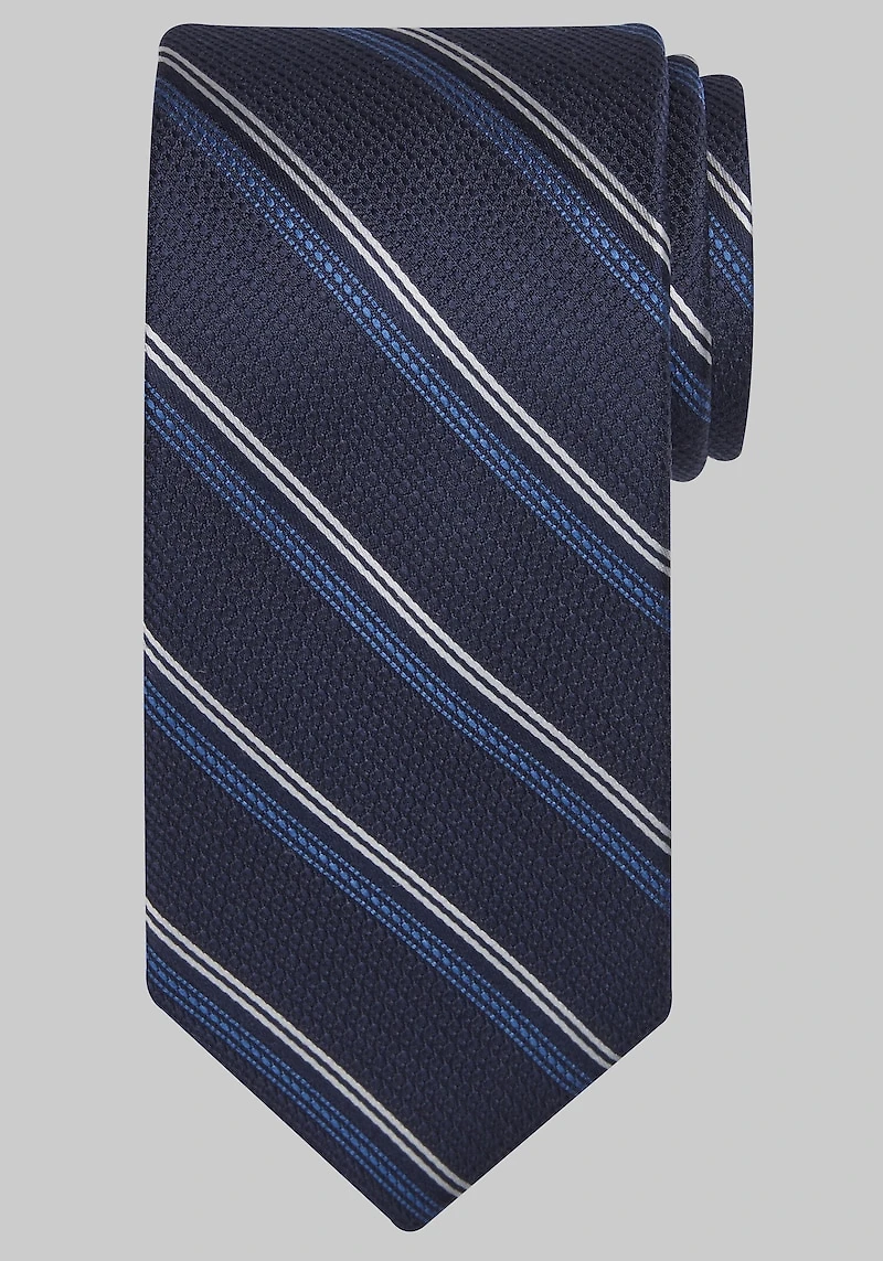 Men's Traveler Collection Smooth Stripe Tie at Jos. A. Bank, Blue/Navy,