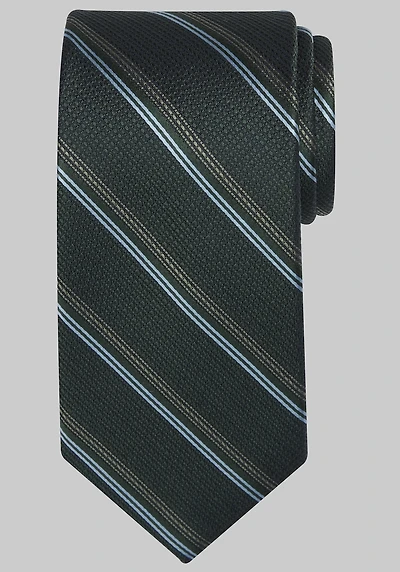 Men's Traveler Collection Smooth Stripe Tie at Jos. A. Bank, Green,