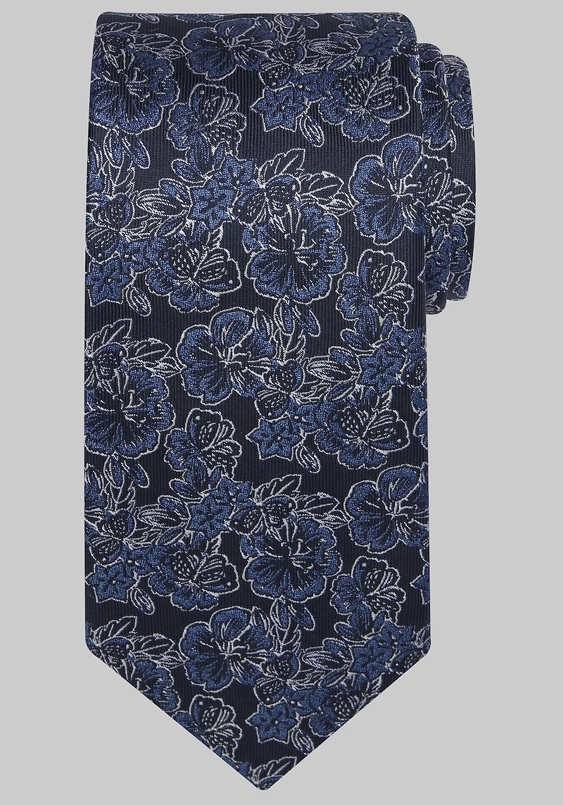 Men's Reserve Collection Hibiscus Floral Tie at Jos. A. Bank, Blue/Navy,