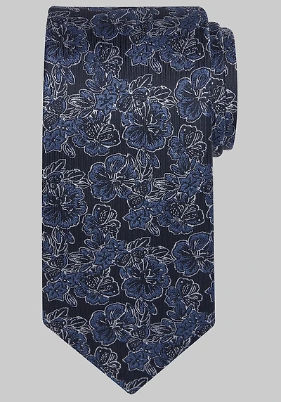 Men's Reserve Collection Hibiscus Floral Tie at Jos. A. Bank, Blue/Navy,