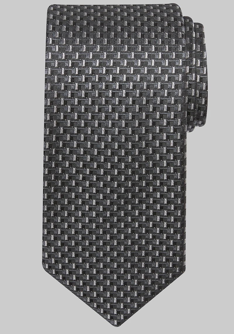Men's Traveler Collection Building Block Neat Tie at Jos. A. Bank, Black,