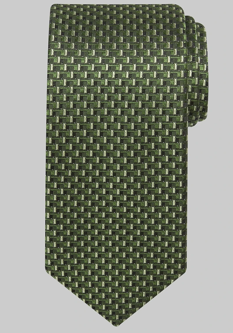 Men's Traveler Collection Building Block Neat Tie at Jos. A. Bank, Green,