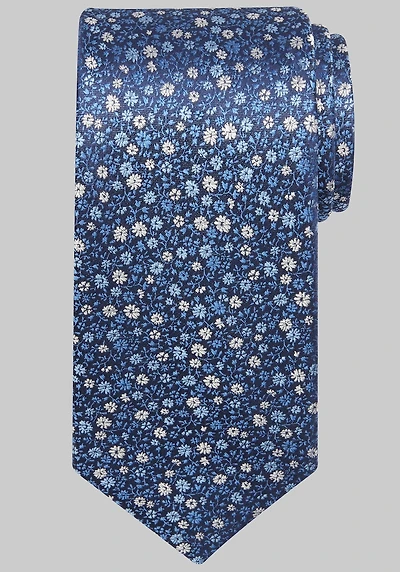 Men's Traveler Collection Millefiori Floral Tie at Jos. A. Bank, Blue,