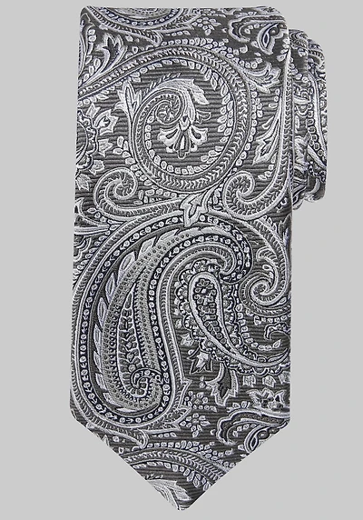 Men's Reserve Collection Ribbed Paisley Tie at Jos. A. Bank, Charcoal/Grey,