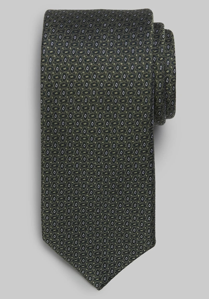 Men's Jos A. Bank Micro Neat Tie at Jos. A. Bank, Green/Olive,