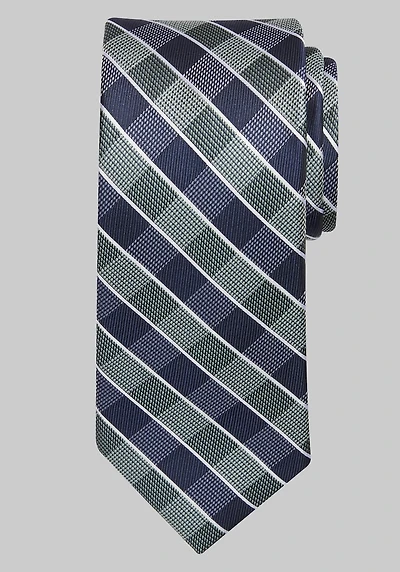 Men's Jos. A Bank Pick-Stitch Plaid Tie at Jos. A. Bank, Green,