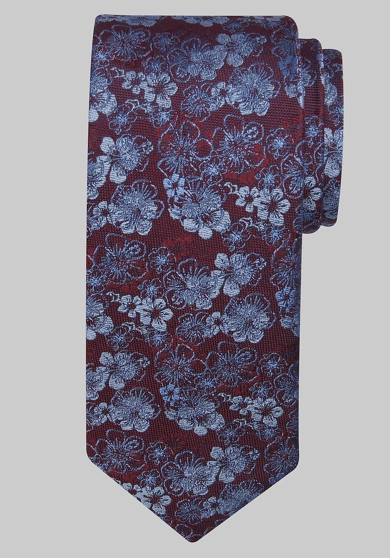 Men's Jos. A. Bank Floral Tie at Jos. A. Bank, Burgundy,