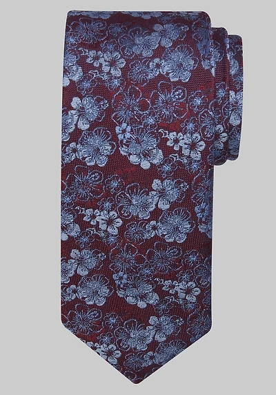 Men's Jos. A. Bank Floral Tie at Jos. A. Bank, Burgundy,