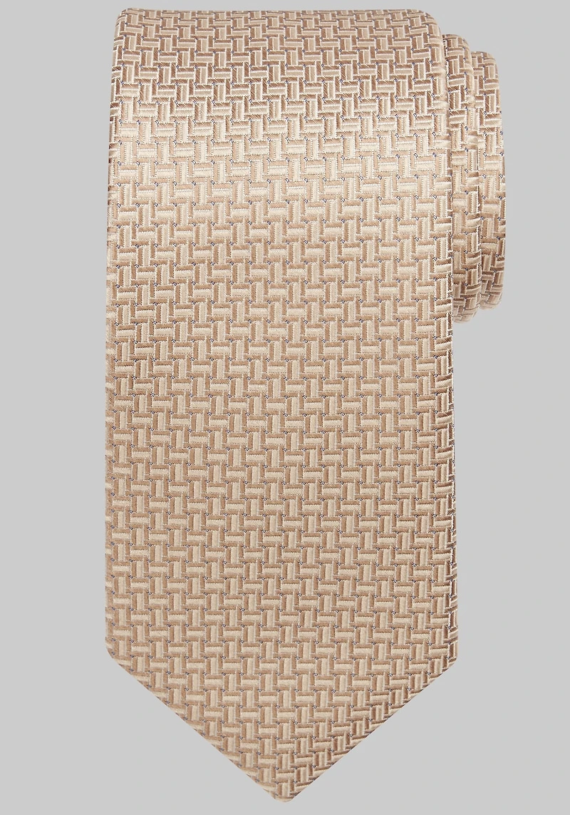 Men's Traveler Collection Mini Linked Geo Tie at Jos. A. Bank, Taupe,