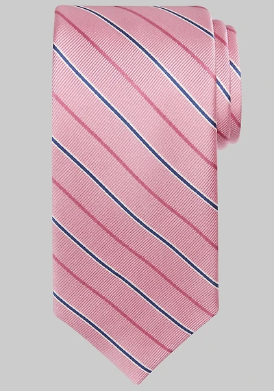 Men's Traveler Collection Stripe Tie at Jos. A. Bank, Pink,