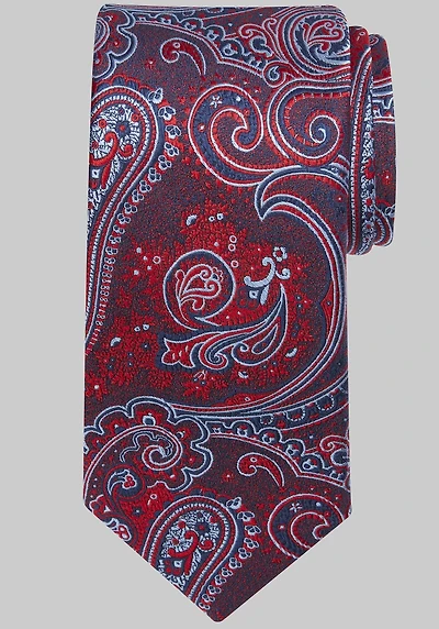 Men's Traveler Collection Meander Paisley Tie at Jos. A. Bank, Red,
