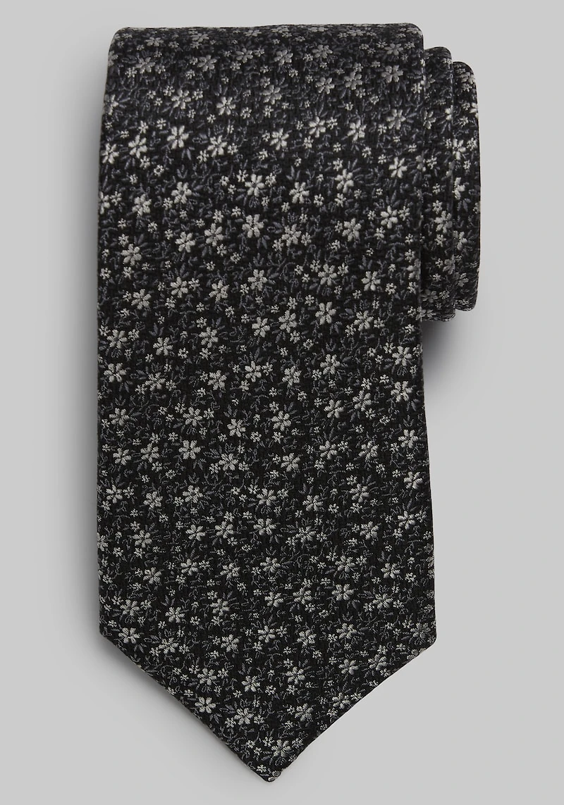 Men's Traveler Collection Woodland Floral Tie at Jos. A. Bank, Black,