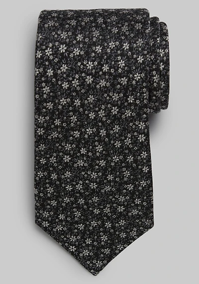 Men's Traveler Collection Woodland Floral Tie at Jos. A. Bank, Black,