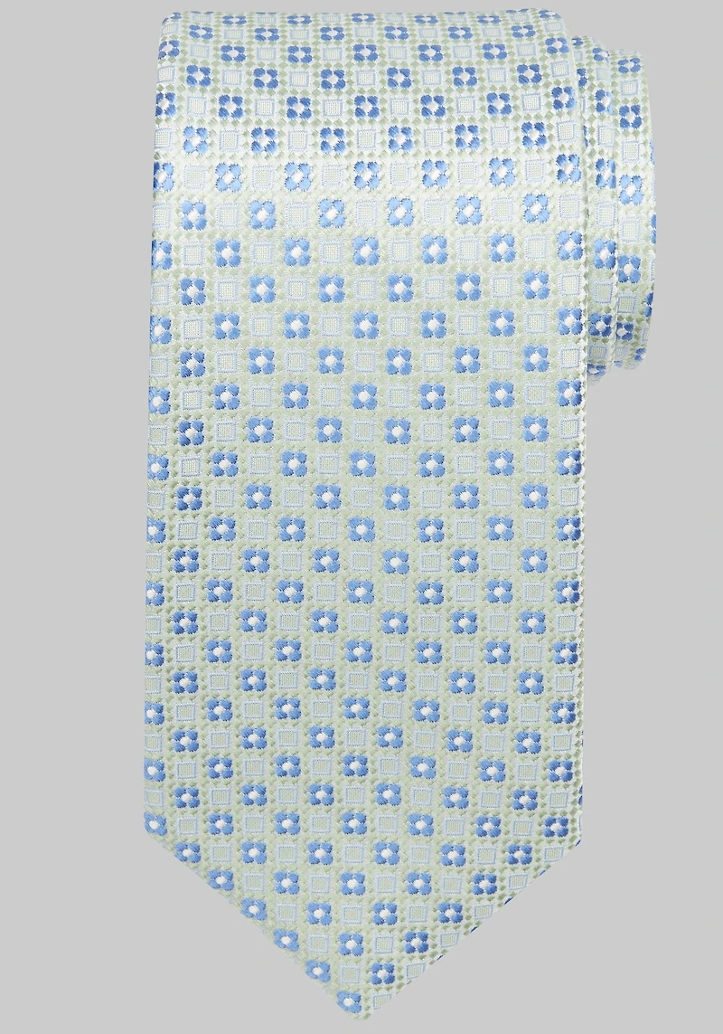 Men's Traveler Collection Quadrifoglio Neat Tie at Jos. A. Bank, Green,