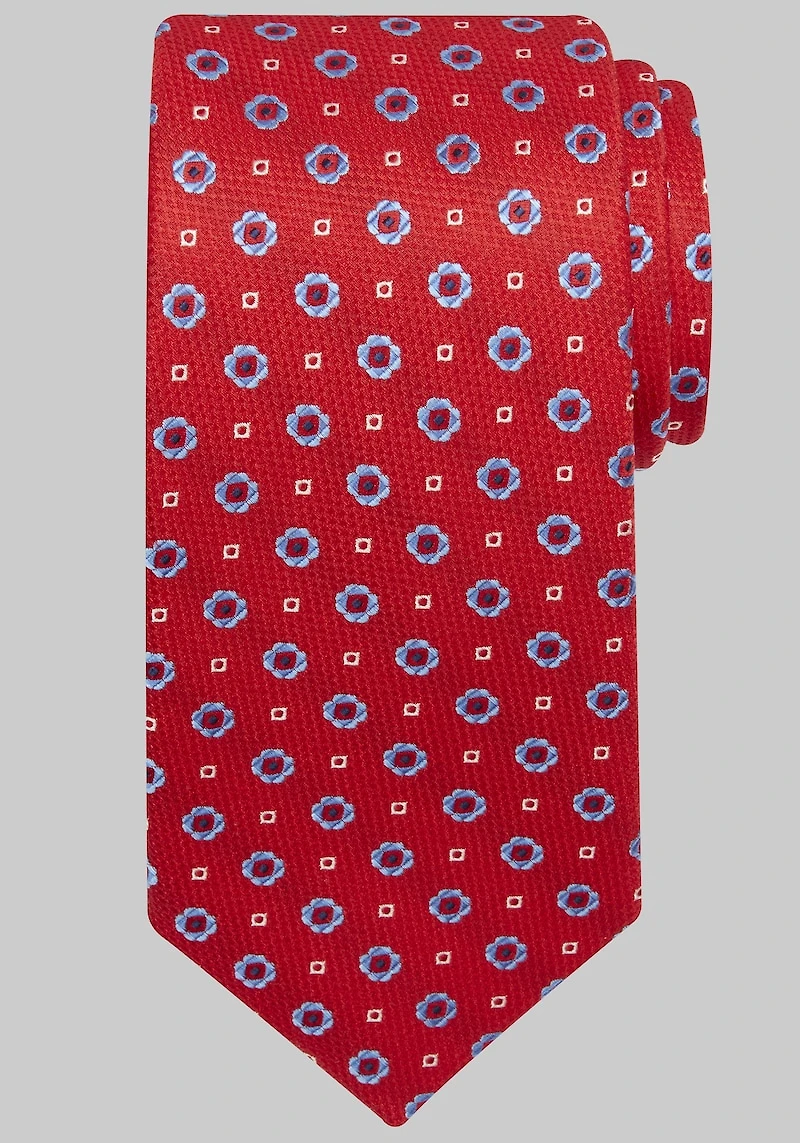 Men's Traveler® Collection Neat Octagon Tie at Jos. A. Bank, Red,