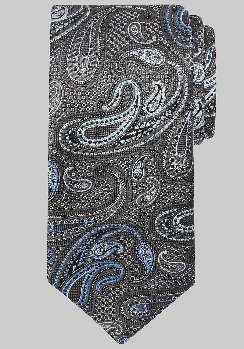 Men's Reserve Collection Textural Paisley Tie at Jos. A. Bank, Charcoal/Grey,