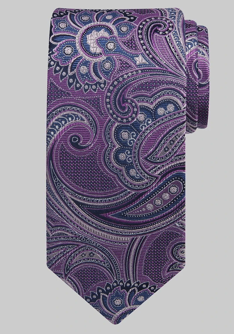 Men's Reserve Collection Natte Paisley Tie at Jos. A. Bank, Berry/Burgundy,