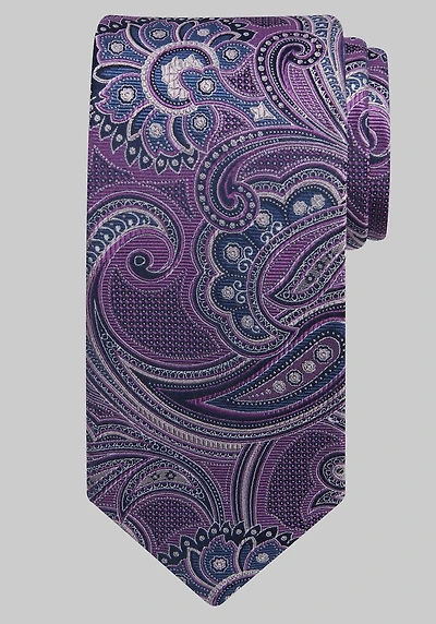 Men's Reserve Collection Natte Paisley Tie at Jos. A. Bank, Berry/Burgundy,