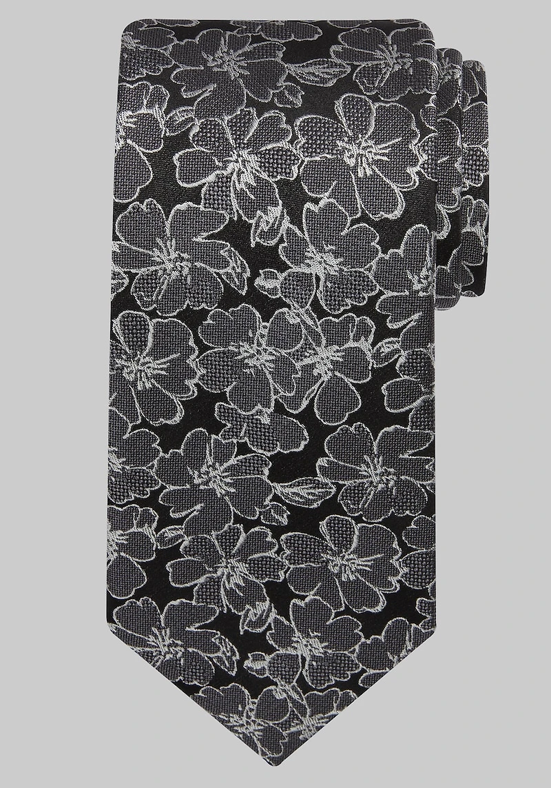Men's Reserve Collection Silhouette Floral Tie at Jos. A. Bank, Black,