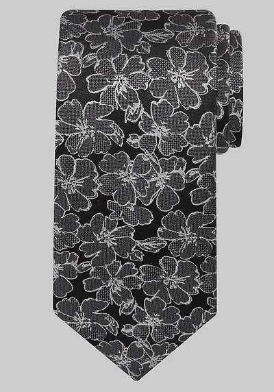 Men's Reserve Collection Silhouette Floral Tie at Jos. A. Bank, Black,
