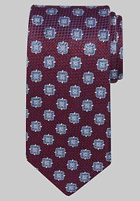 Men's Reserve Collection Natte Neat Medallion Tie at Jos. A. Bank, Burgundy,
