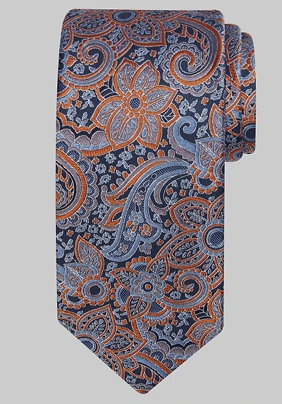 Men's Reserve Collection Botanical Paisley Tie at Jos. A. Bank, Orange,