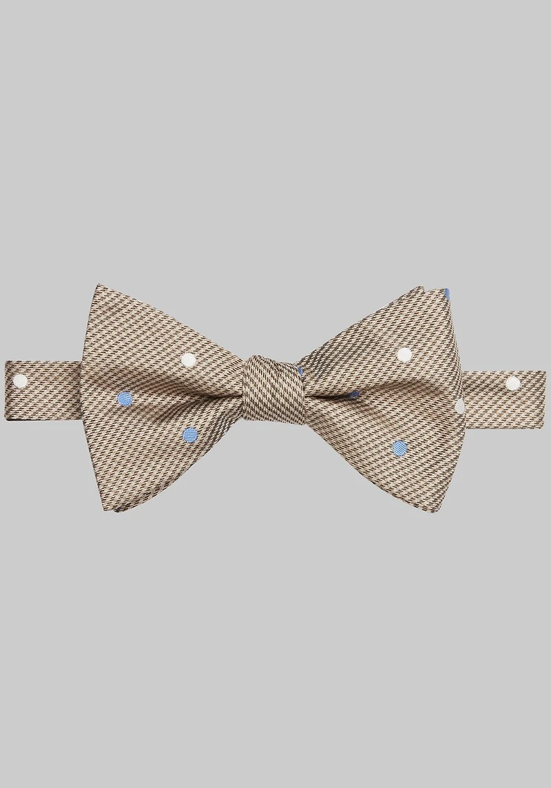 Men's Jos. A. Bank Houndstooth & Dot Pre-Tied Bow Tie at Jos. A. Bank, Taupe,