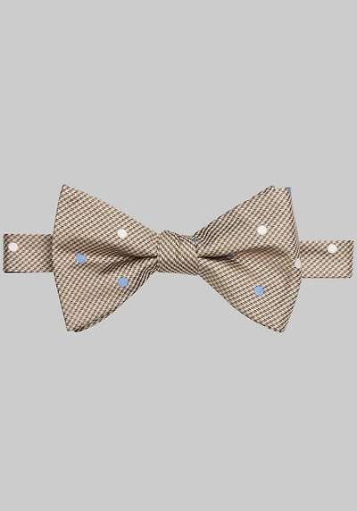 Men's Jos. A. Bank Houndstooth & Dot Pre-Tied Bow Tie at Jos. A. Bank, Taupe,
