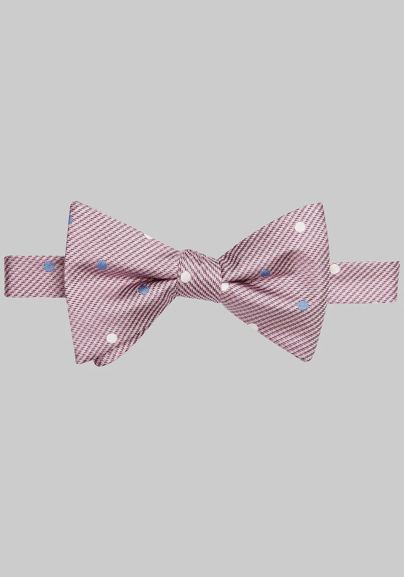 Men's Jos. A. Bank Houndstooth & Dot Pre-Tied Bow Tie at Jos. A. Bank, Pink,