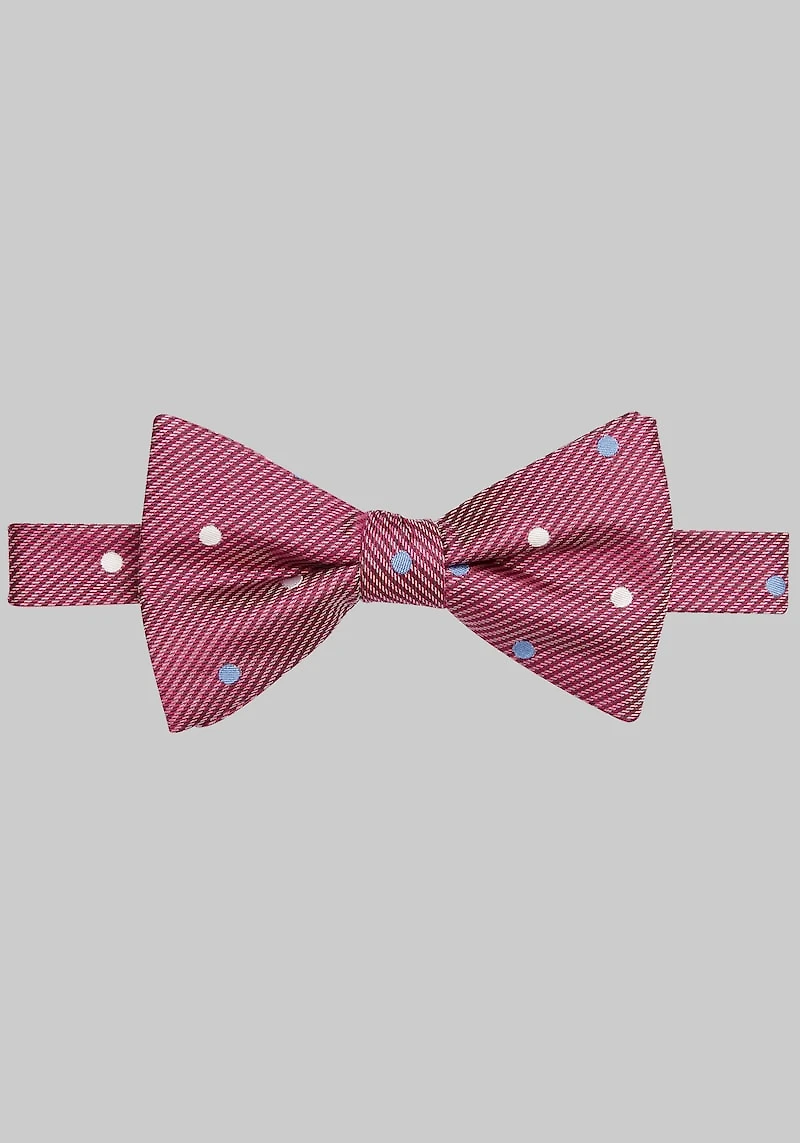 Men's Jos. A. Bank Houndstooth & Dot Pre-Tied Bow Tie at Jos. A. Bank, Red,