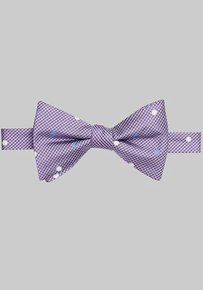 Men's Jos. A. Bank Houndstooth & Dot Pre-Tied Bow Tie at Jos. A. Bank, Purple,